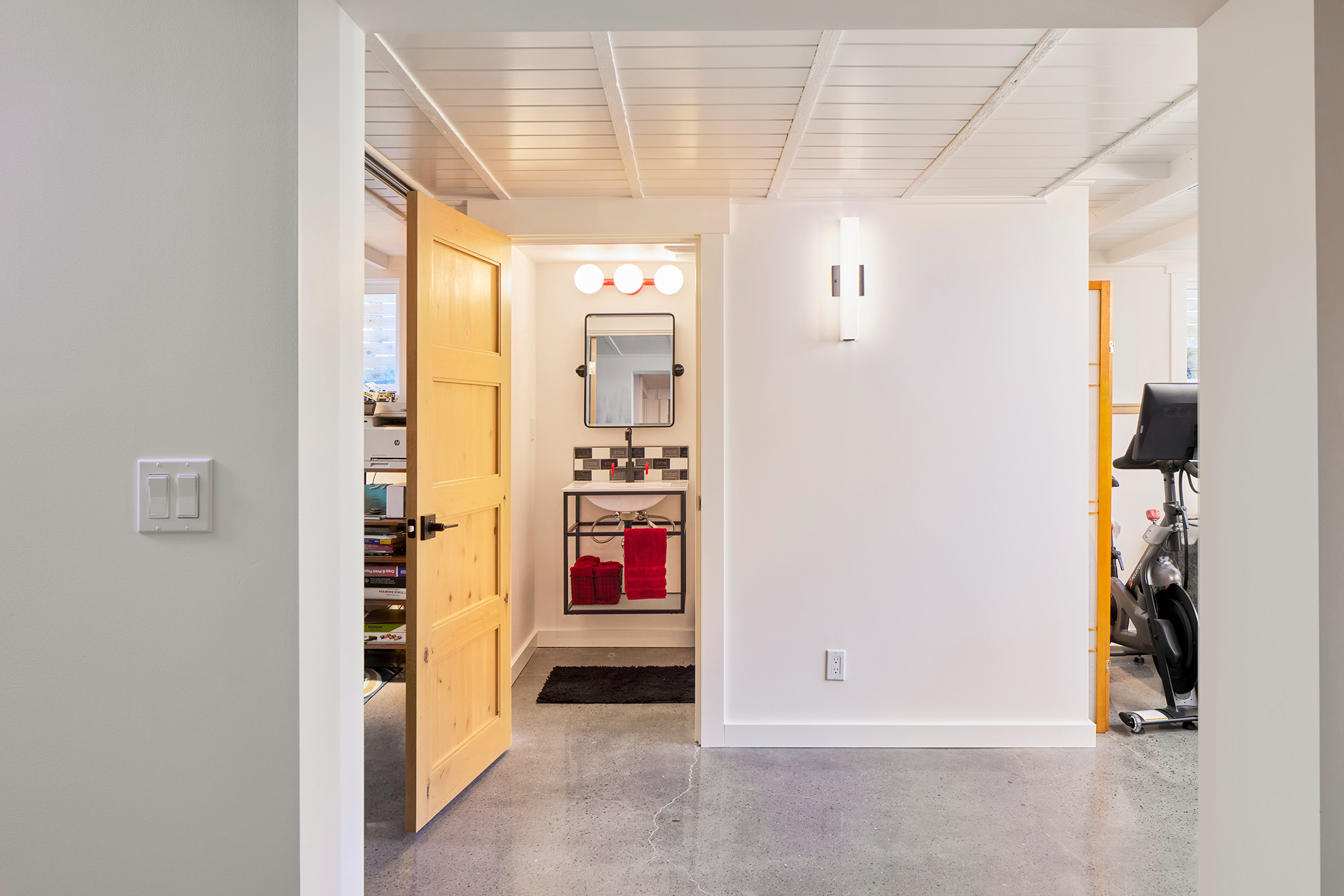 Basement remodel bathroom - Fremont Seattle Funky Beats